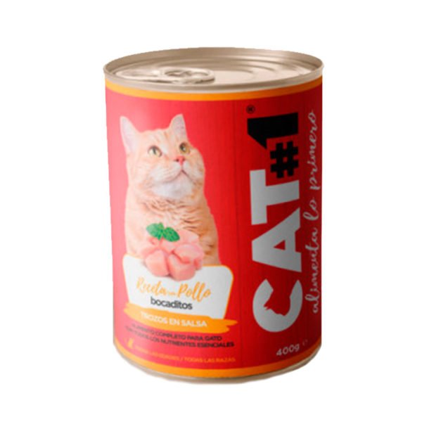 Cat1 humedo pollo 600x600 - CAT-1 Humedo Pollo y Cereales 400gr