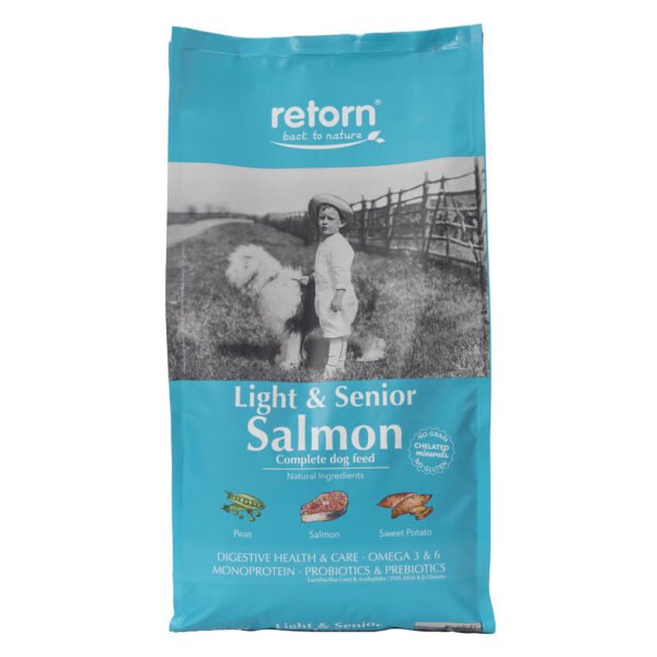 RETORN LIGHT 600x600 - Retorn Light & Senior - Pienso Sabor Salmón Sin Cereales- Comida natural para perros