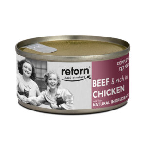 Retorn - Lata para gato de vacuno con pollo 80Gr