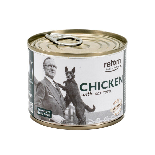 Retorn - Lata para perro de pollo con zanahorias 185Gr