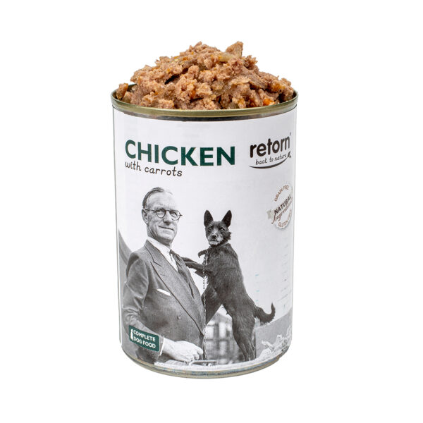 Retorn - Lata para perro de pollo con zanahorias 400Gr