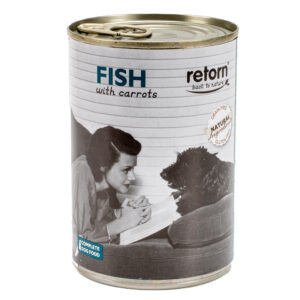 Retorn - Lata para perro de pescado con zanahorias 400Gr