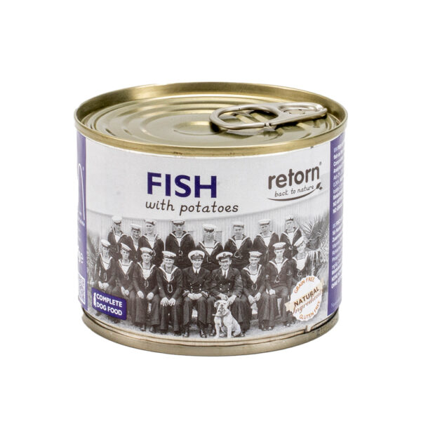 Retorn - Lata para perro de pescado con patatas 185Gr