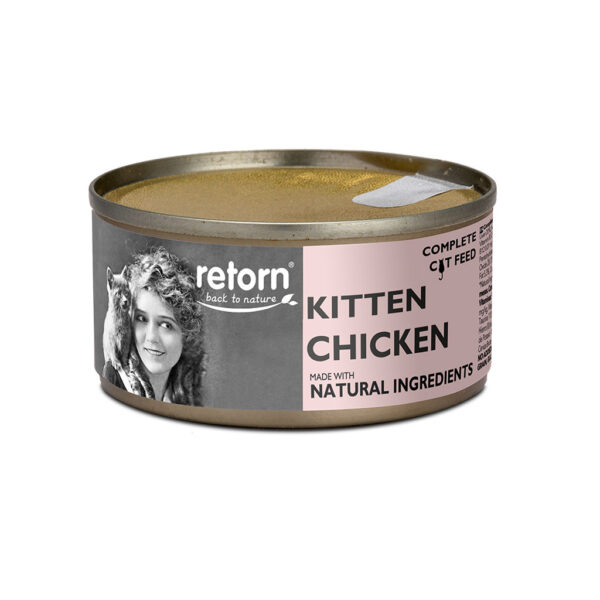Retorn - Lata para gato kitten pollo 80Gr