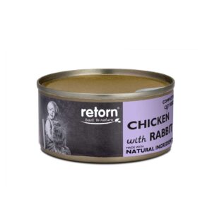 Retorn - Lata para gato de pollo con conejo 80Gr