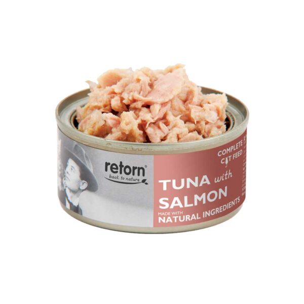 Retorn - Lata para gato de atún con salmón 80Gr