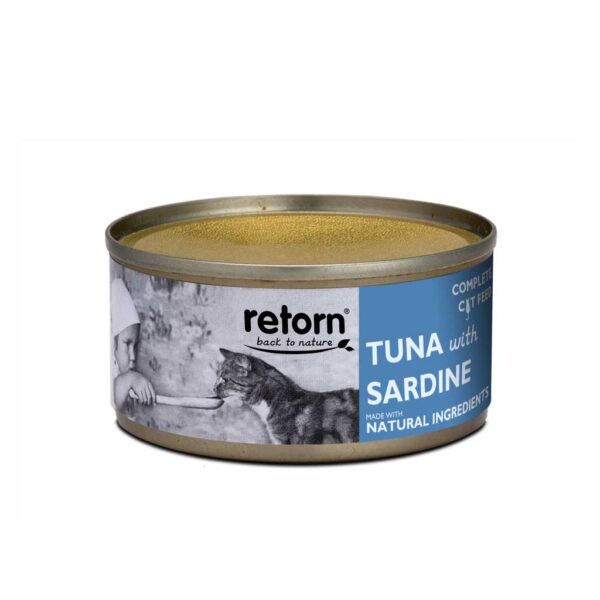 Retorn - Lata para gato de atún con sardinas 80Gr